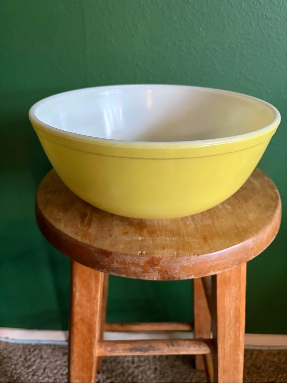 Vintage Pyrex 404 Nesting Bowl in Primary Yellow